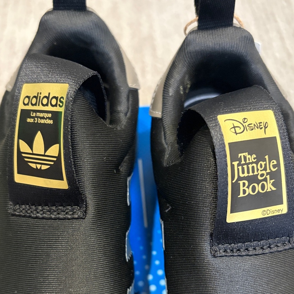 NIB Adidas Kids Disney Jungle Book Superstar 360 Black Sneakers - Picture 2 of 6